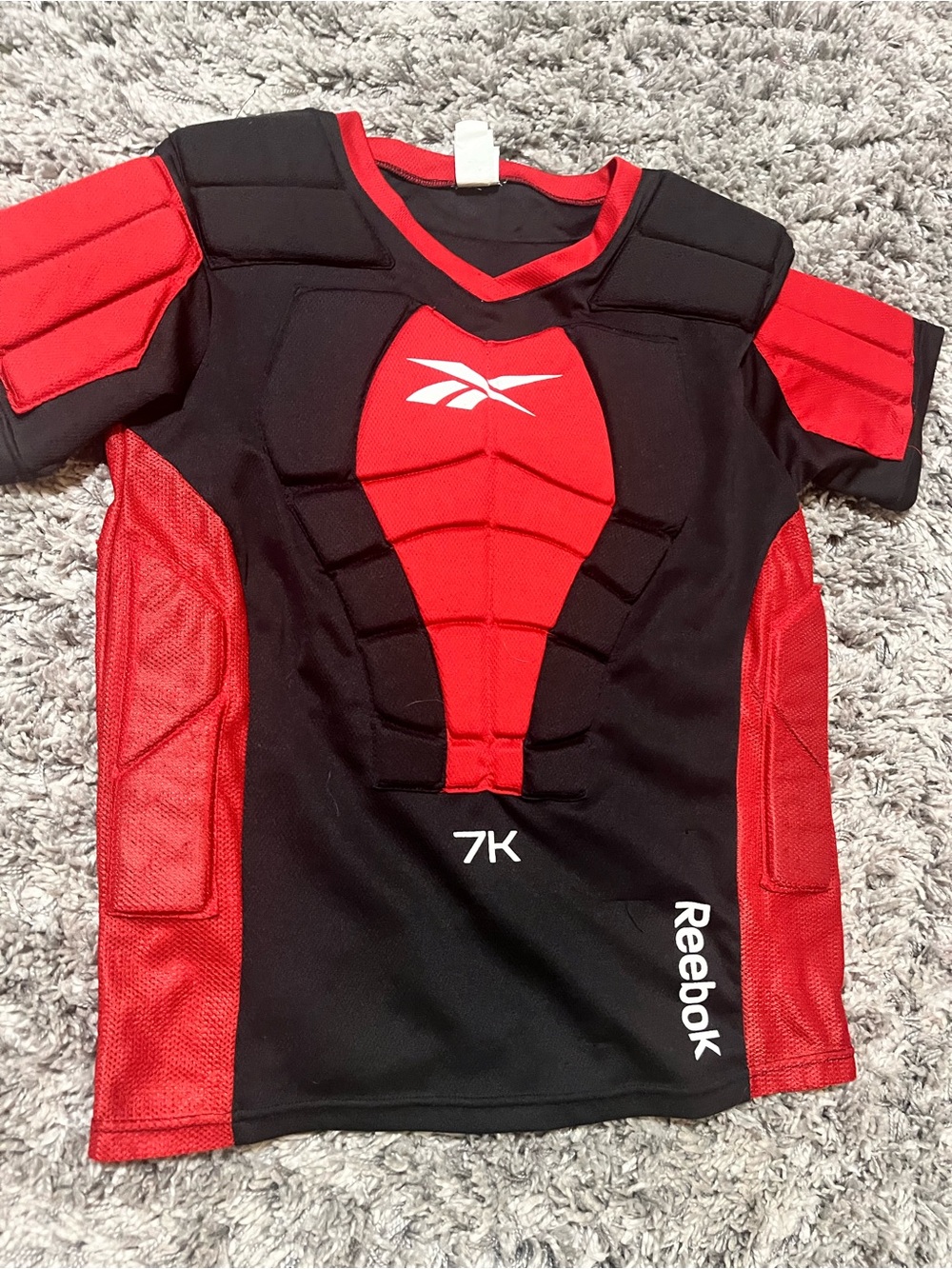 Reebok Kids Red and Black Padded Jersey Top
